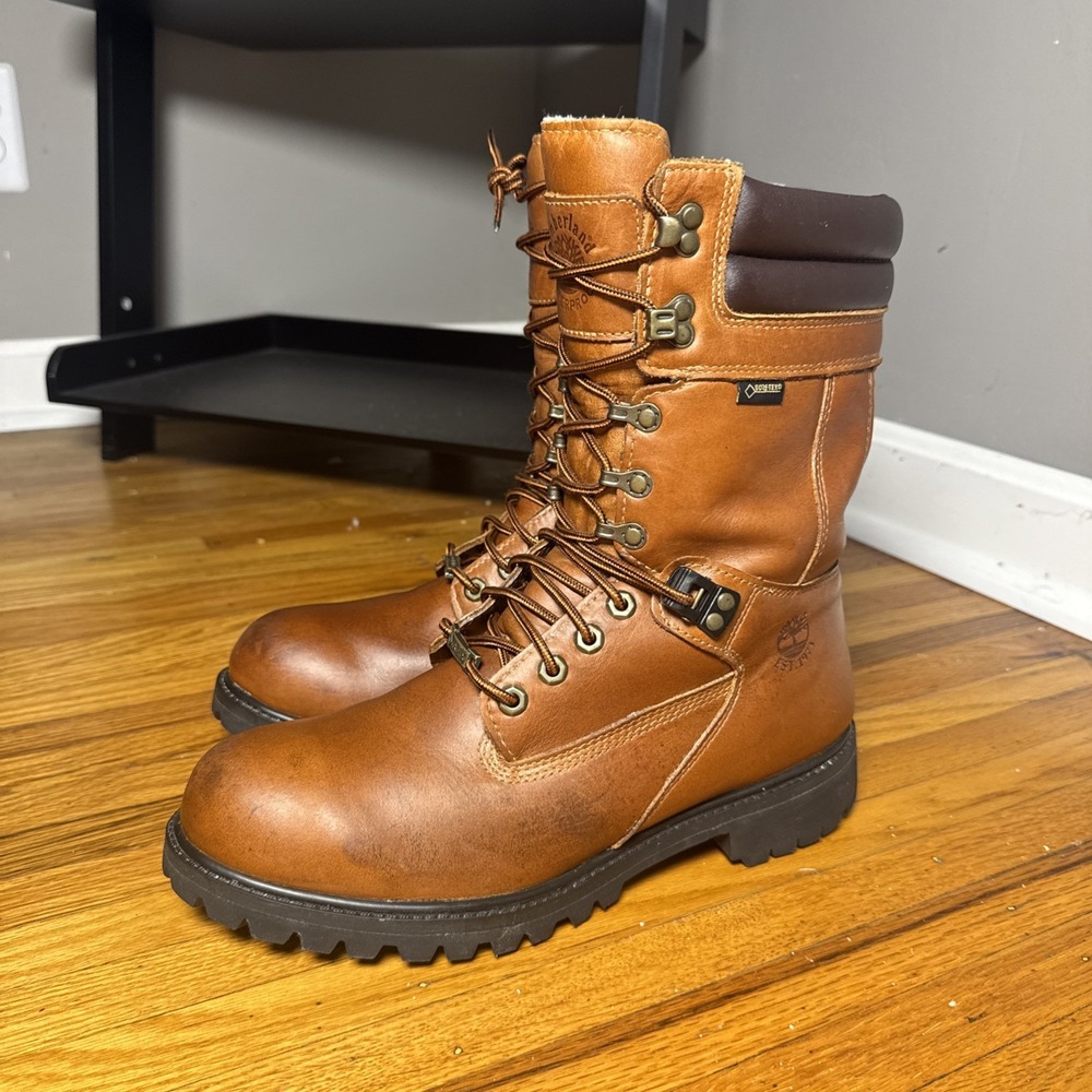 Timberland Super Boot 40 Below 8 Inch Brown GTX Winter A1Z56 Mens 10